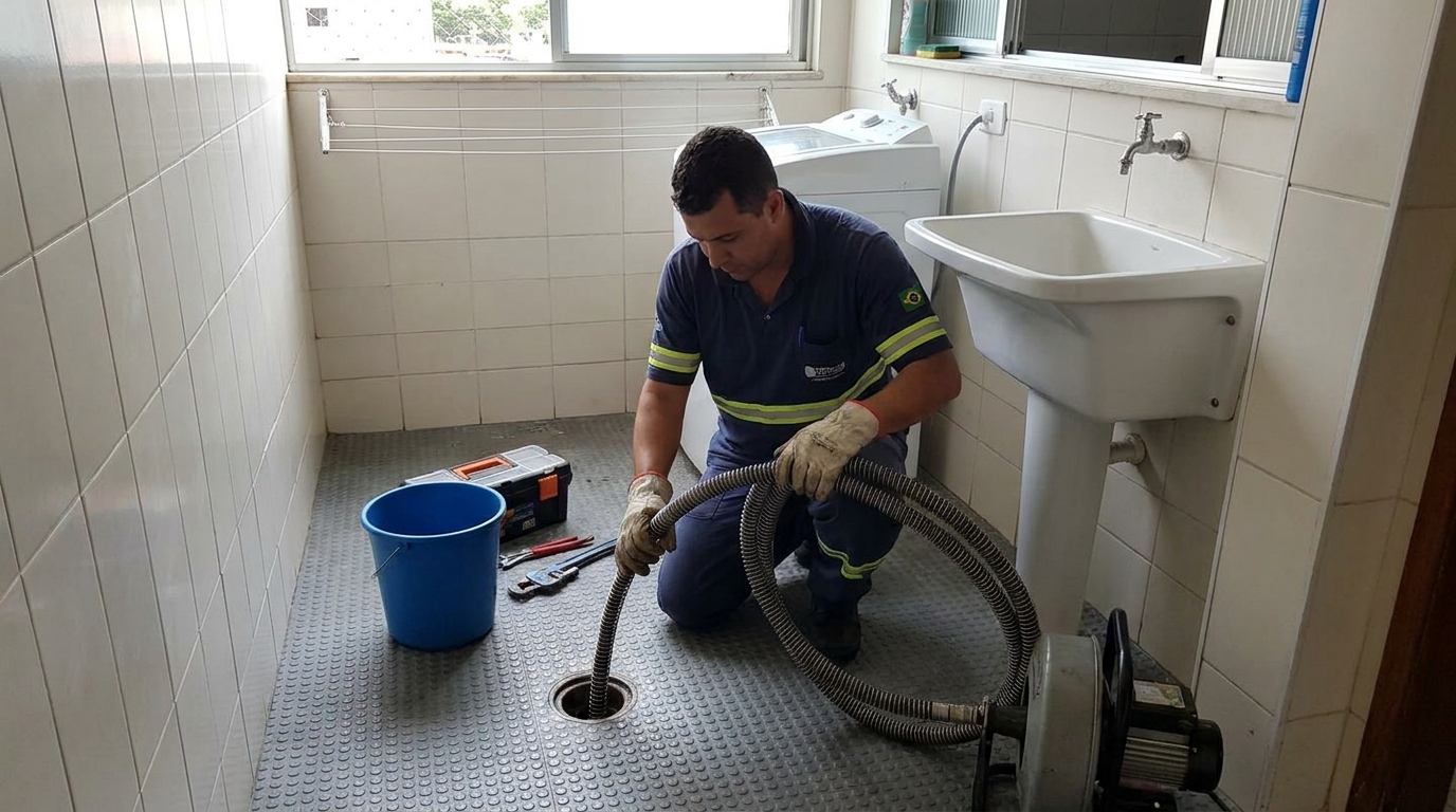 Desentupimento de ralo residencial em Belém‑PA