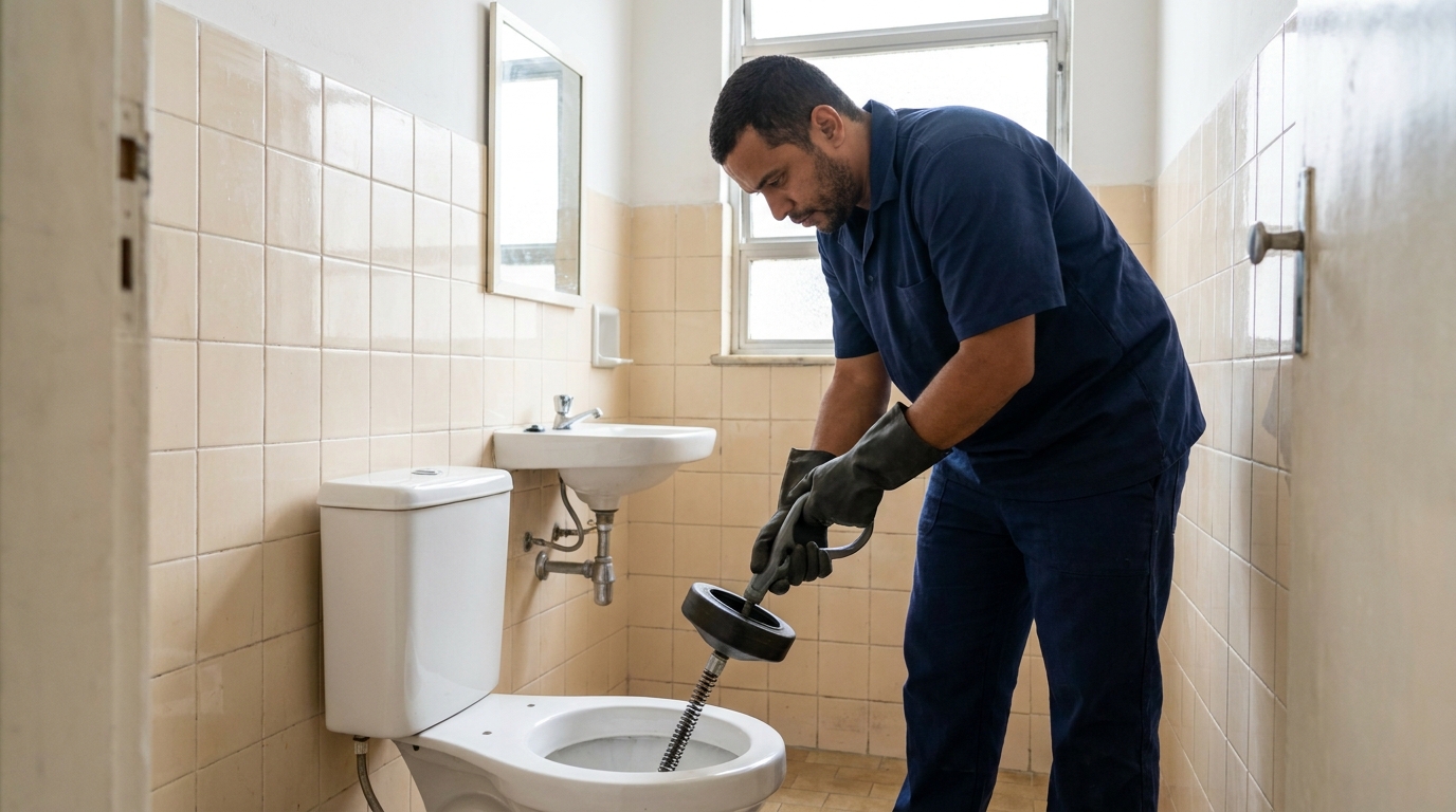 Desentupimento de vaso residencial em Belém‑PA